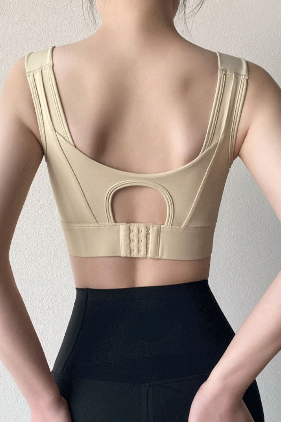 Sports high stretch 3 colors padded velcro yoga vest(size run small)