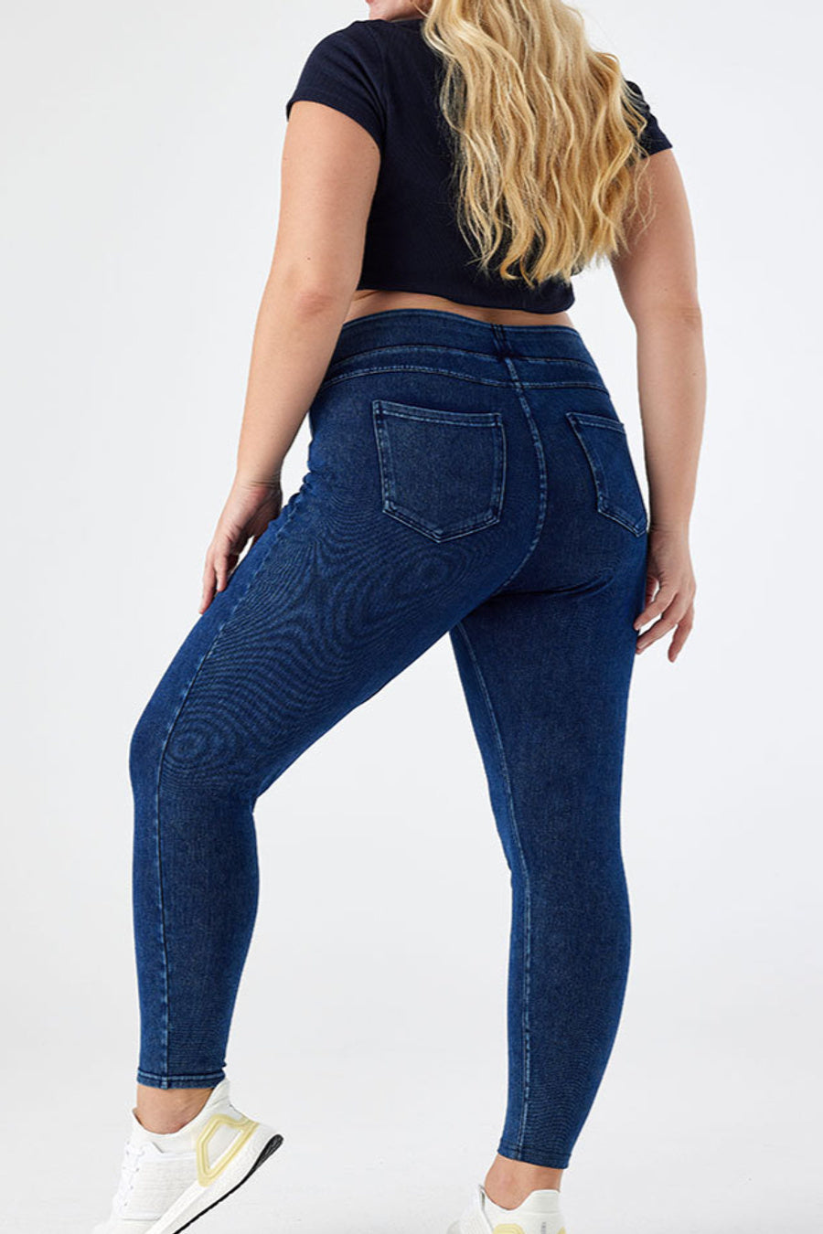 Sports high stretch tight fit high waist yoga jeans