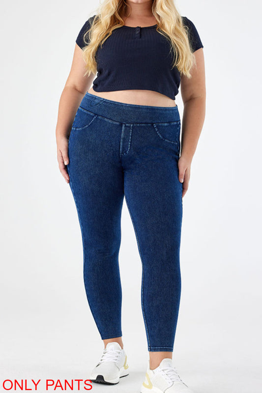 Sports high stretch tight fit high waist yoga jeans