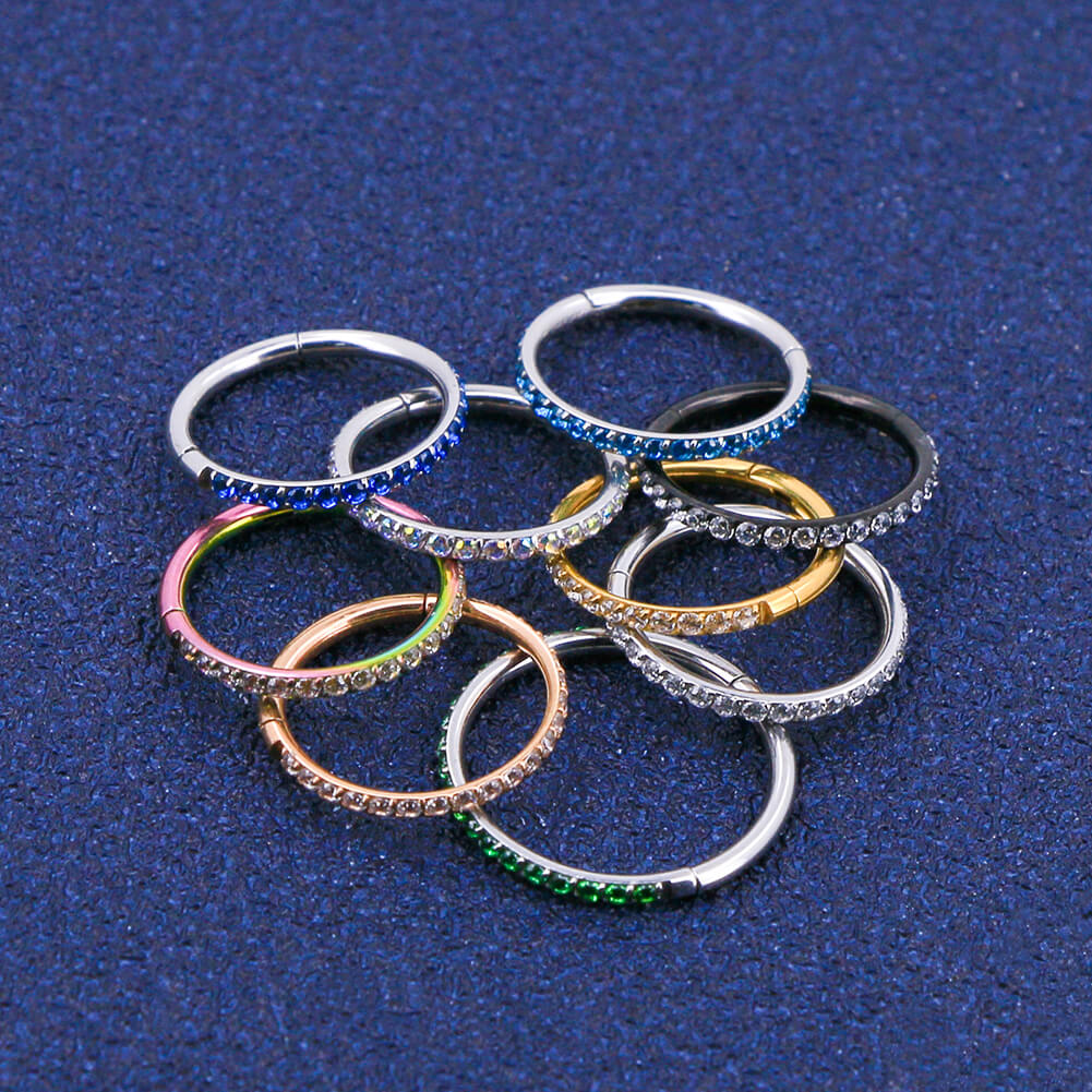 16G CZ Hinged Segment Cartilage Ring