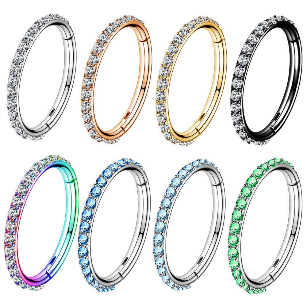 16G CZ Hinged Segment Cartilage Ring