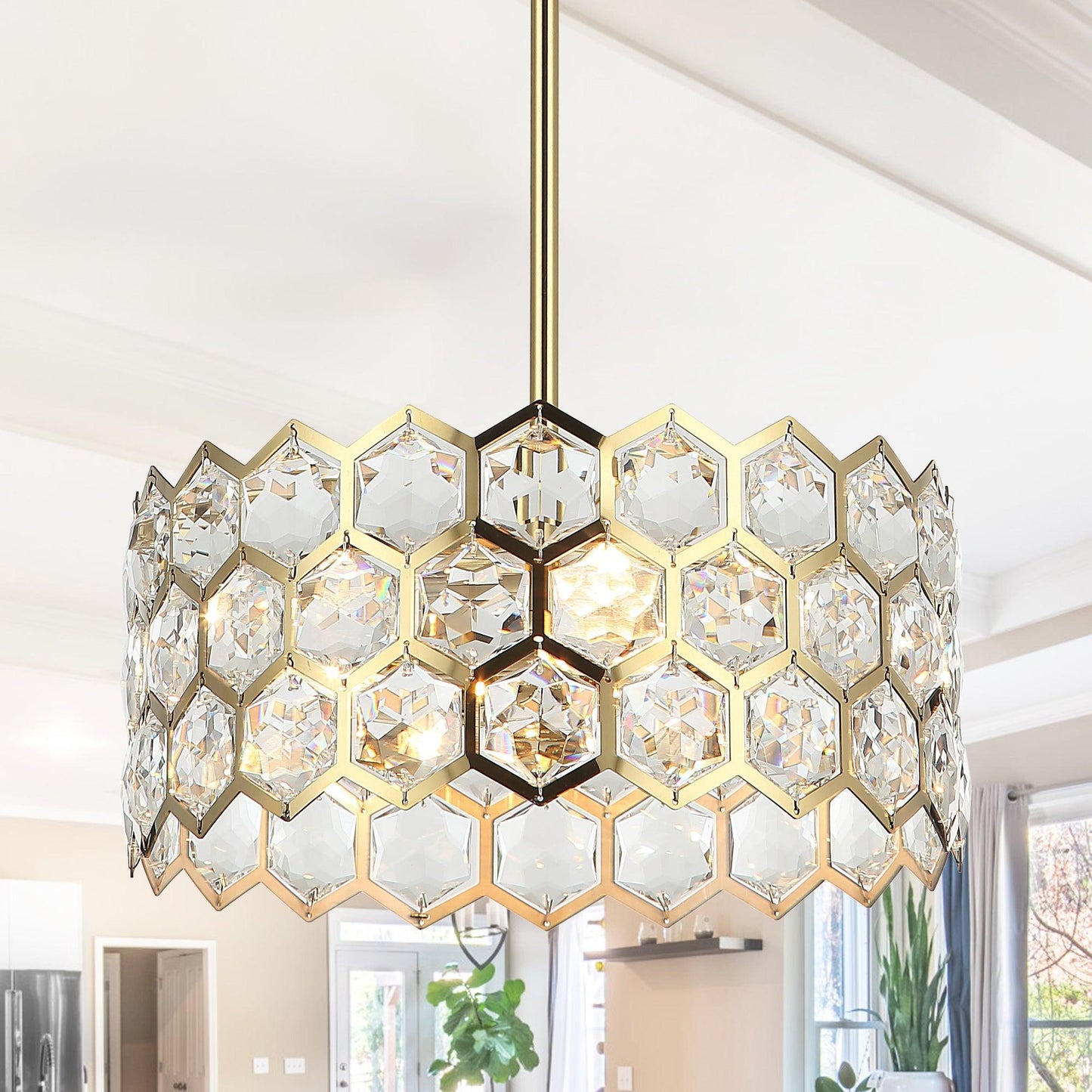 13 Inch Modern Golden 3-Light Island Pendant Lighting for Living Room
