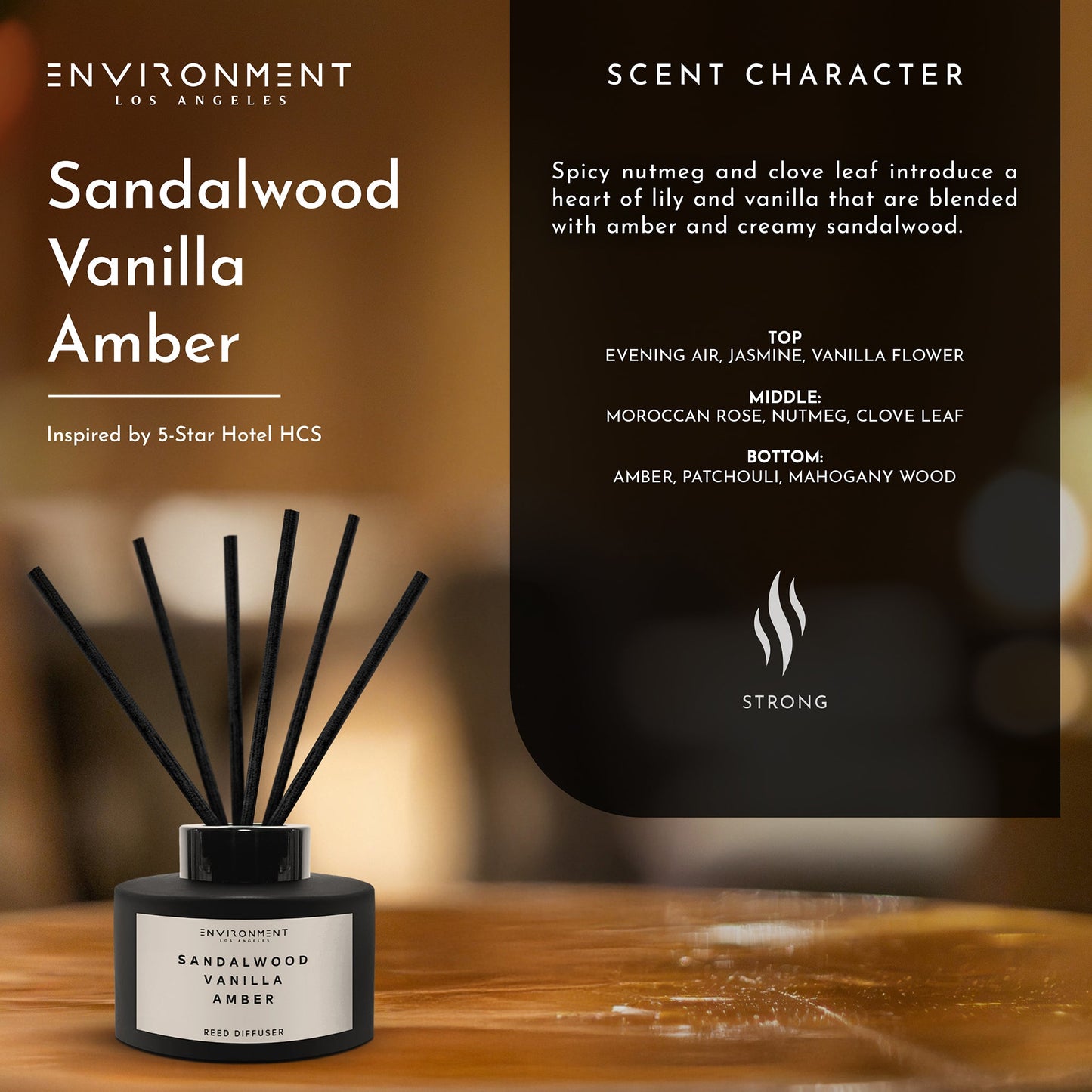 Sandalwood | Vanilla | Amber Diffuser (Inspired by Hotel Costes®)