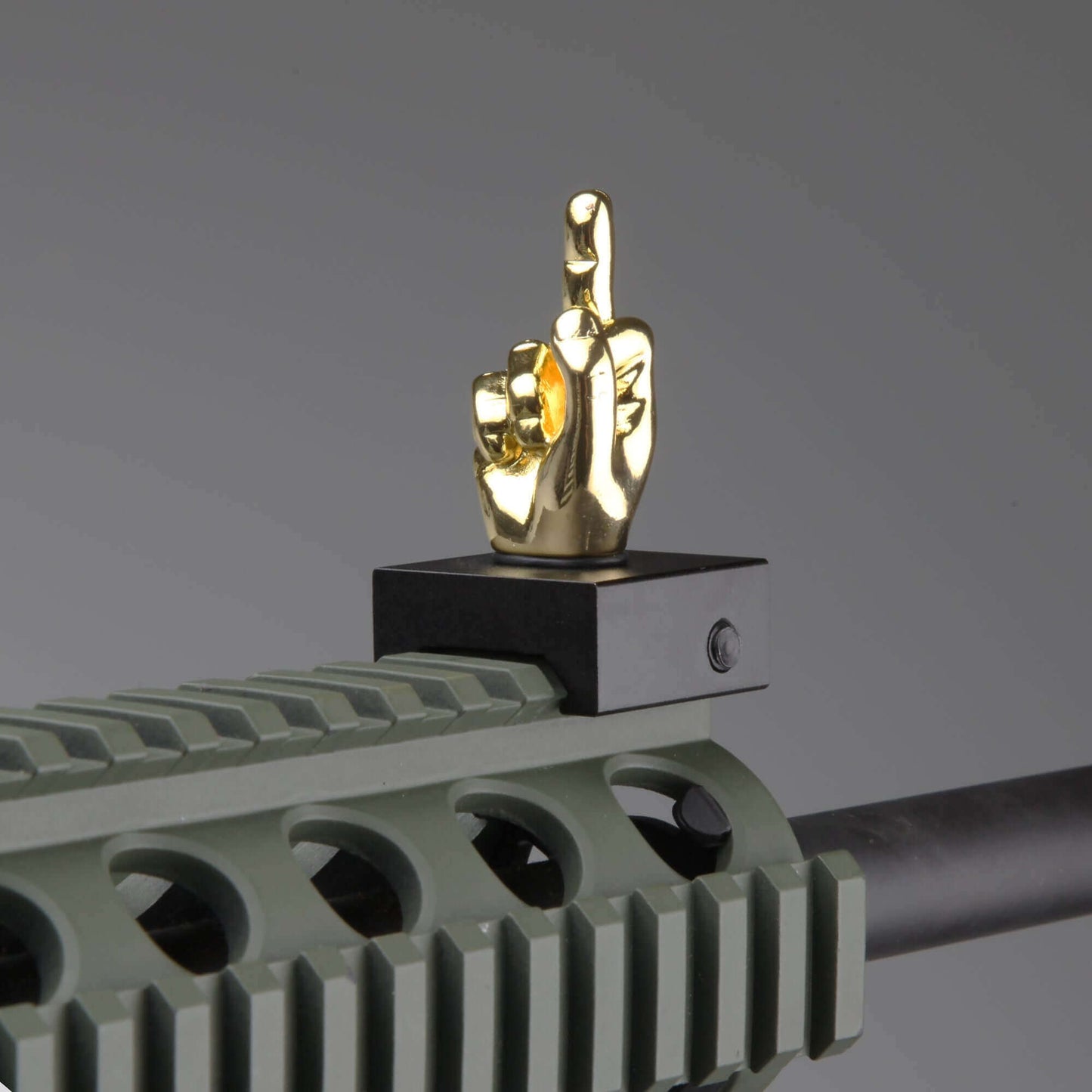 Golden Color Novelty Finger Iron Sight Set - Straight (Middle Finger & OK Hand)