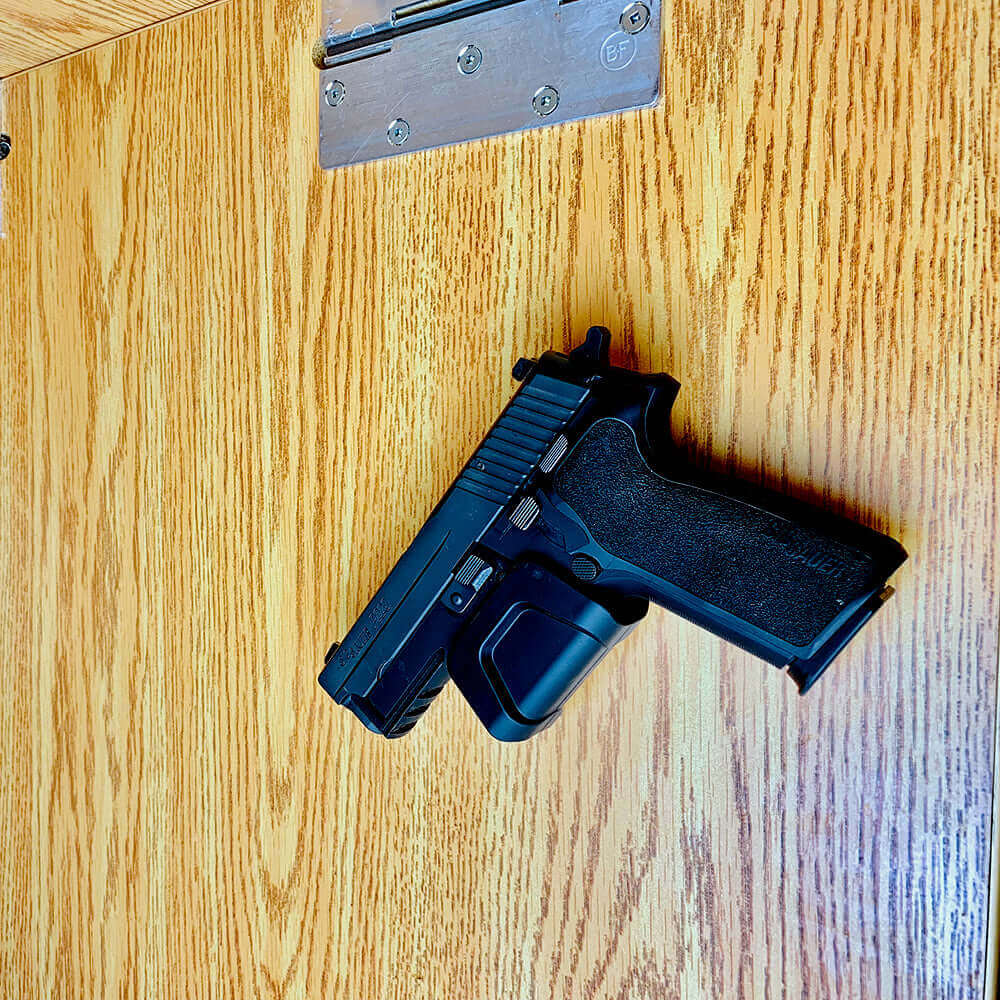 Stinger Magnetic Gun Mount w/ Safety Trigger Guard Protection, w/ Sticky Pad Non-Drill Solution (Black 2-Pack)