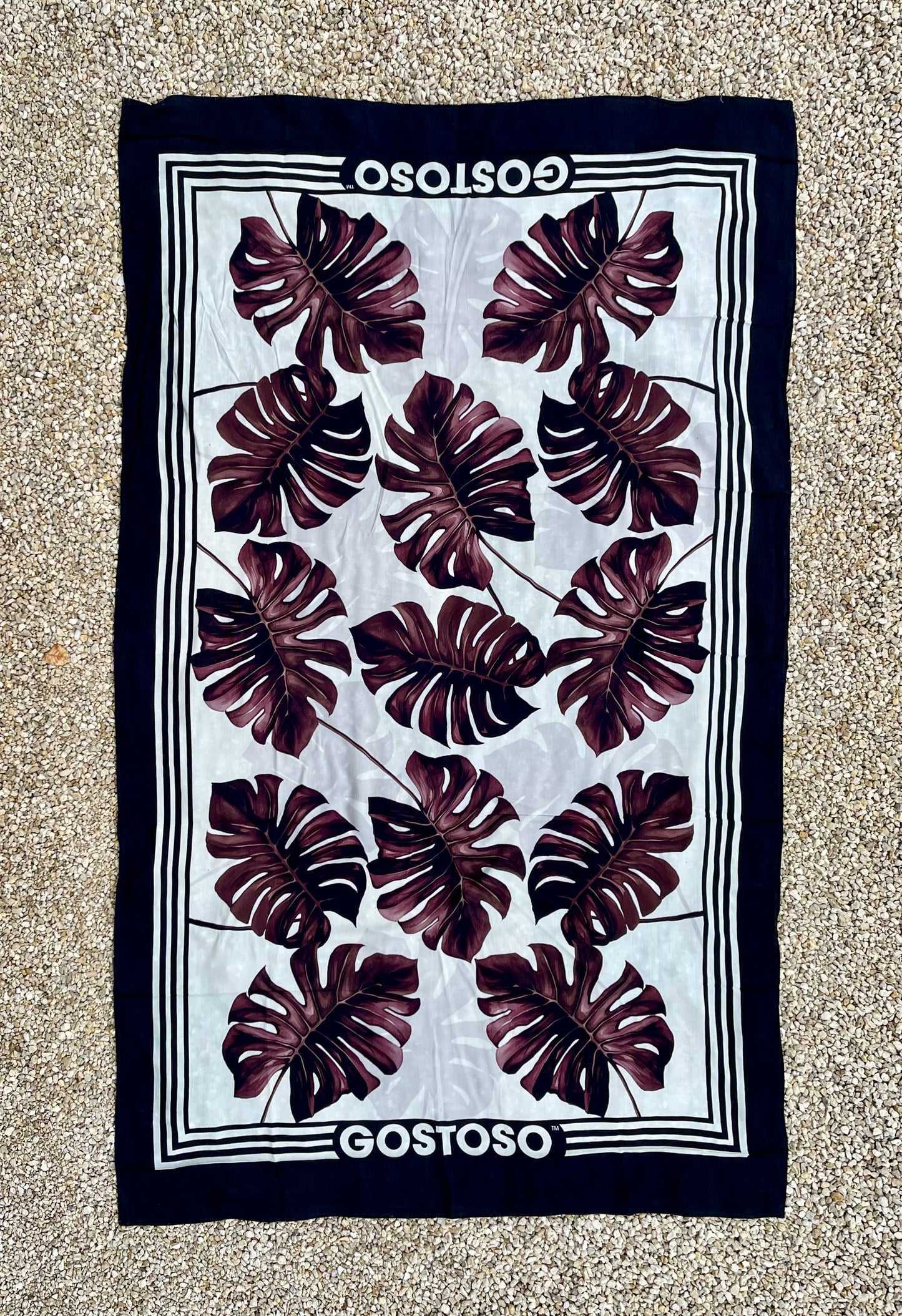 Gostoso Monstera Canga de Praia- Brazilian Beach Towel (Sarong / Pareo)