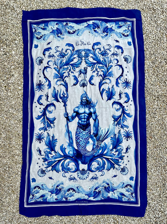 REI NETUNO, Canga de Praia- Brazilian Beach Towel (Sarong / Pareo)
