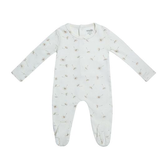 Milk Wildflower Ivory Footie + Bonnet