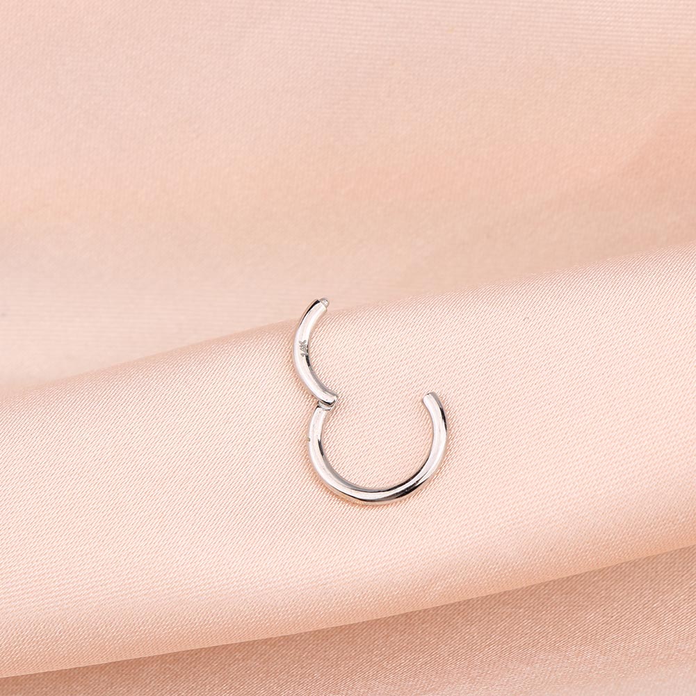 14K White Gold Minimalist Septum Ring