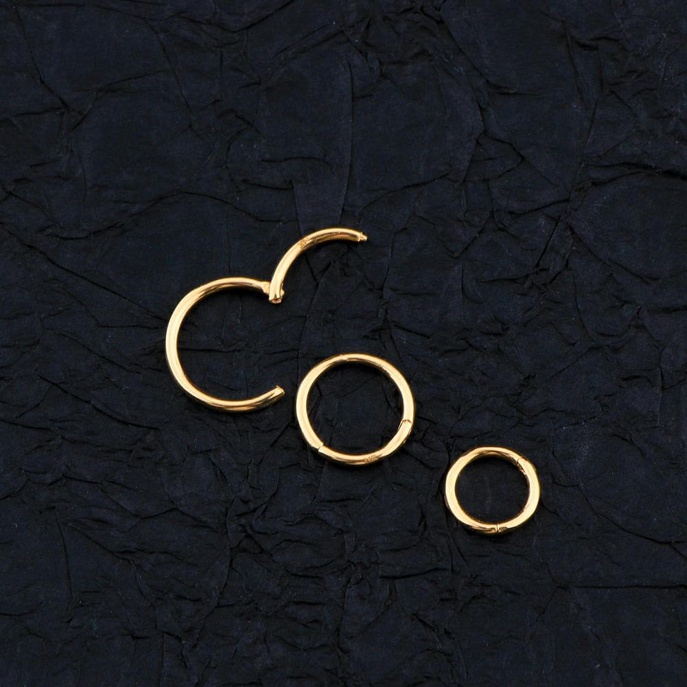 18G 14K Gold Segment Nose Hoop