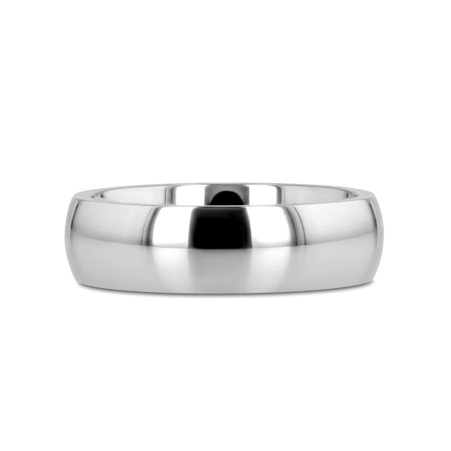 KOBOLD Domed Cobalt Chrome Comfort Fit Ring, Polished Finish — 4mm, 6mm, 8mm