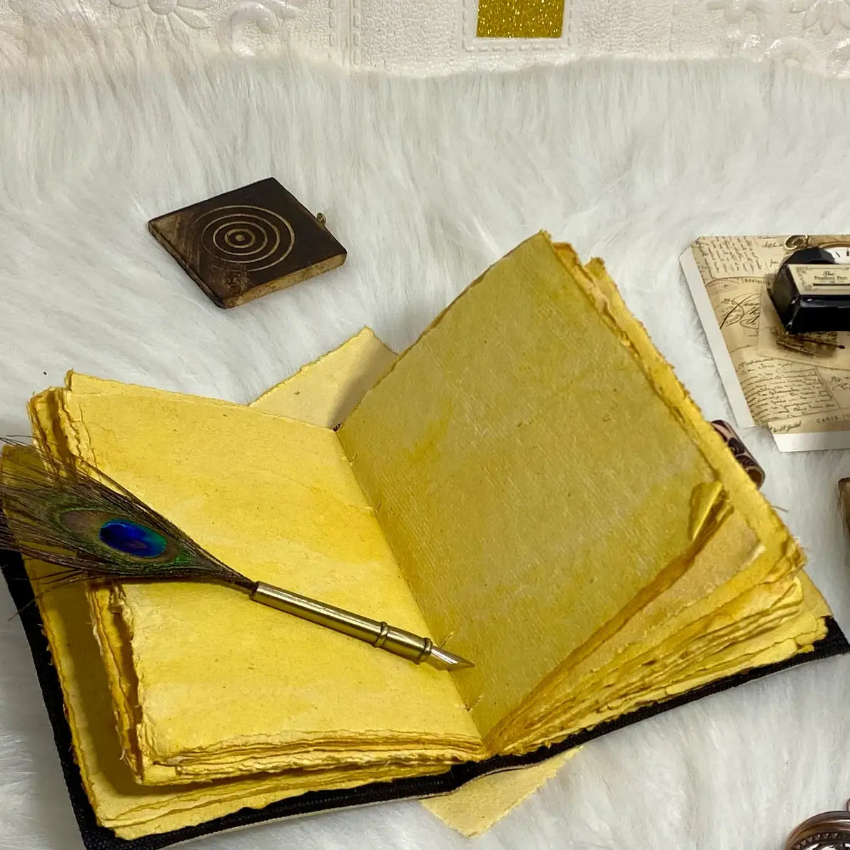 Leather Journal Blank Vintage Notebook