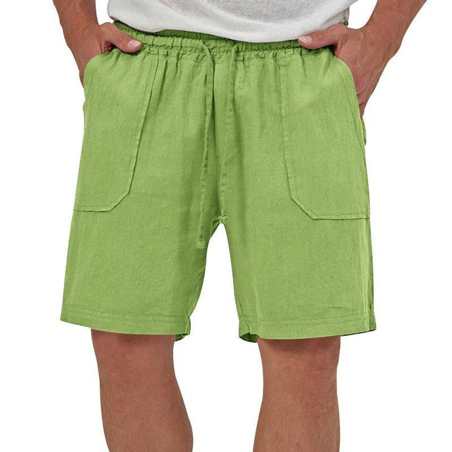 Casual men's non-stretch vest & shorts set (no white t-shirt)