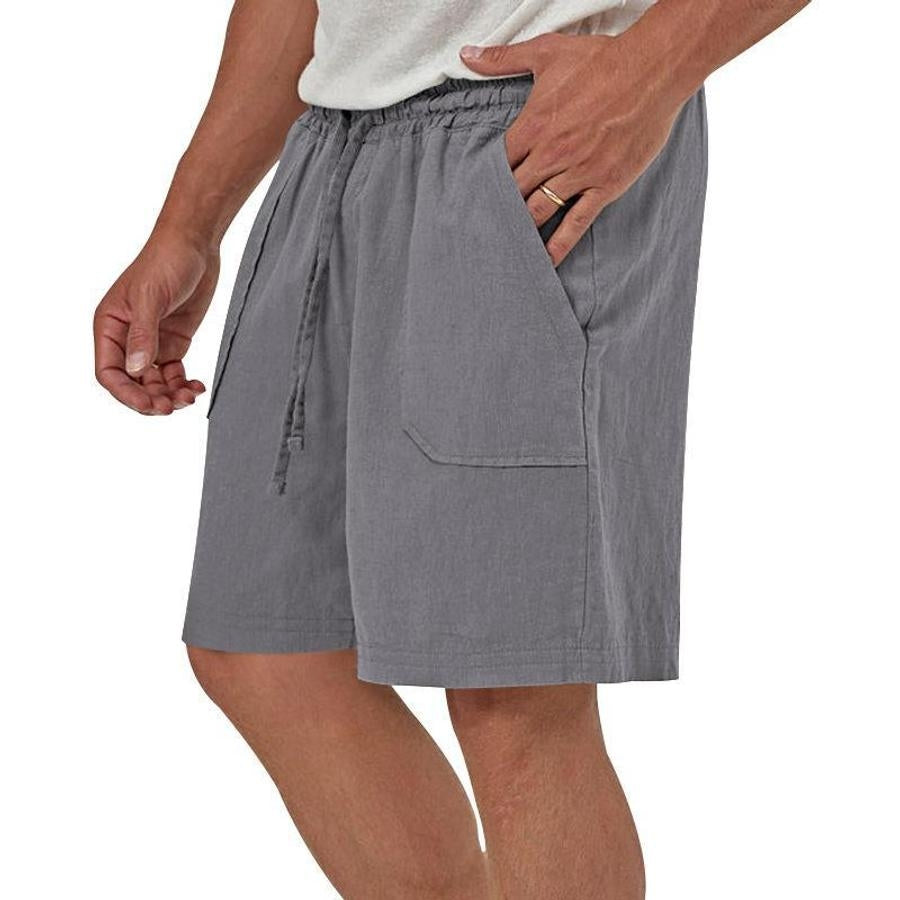 Casual men's non-stretch vest & shorts set (no white t-shirt)