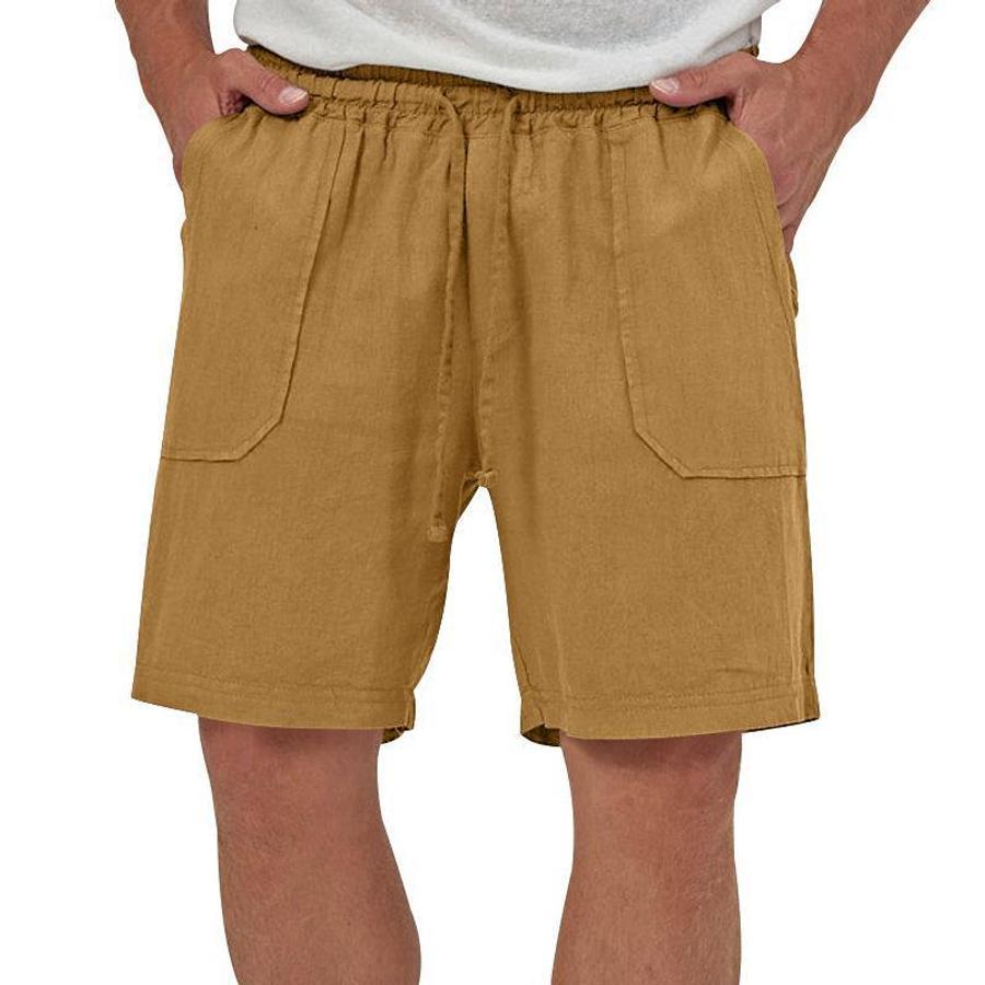 Casual men's non-stretch vest & shorts set (no white t-shirt)