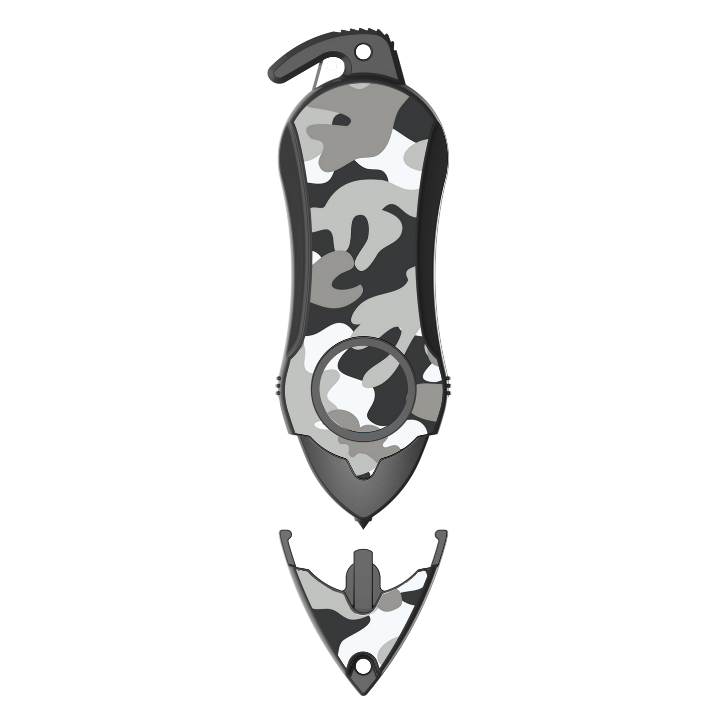 Stinger Personal Safety Alarm Keychain Emergency Tool: Siren Alarm, Seat Belt Cutter, Glass Breaker (Camouflage Black)