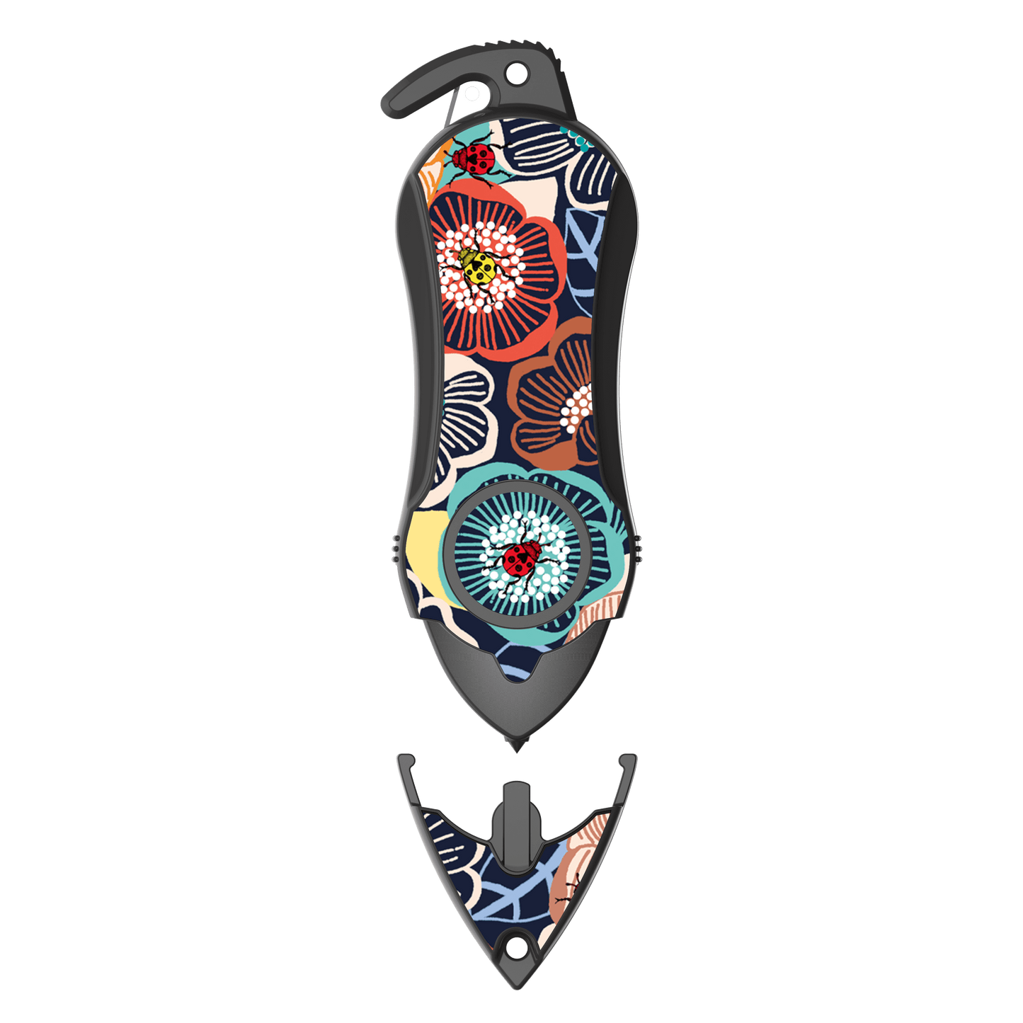Stinger Personal Safety Alarm Keychain Emergency Tool: Siren Alarm, Seat Belt Cutter, Glass Breaker (Ladybug)