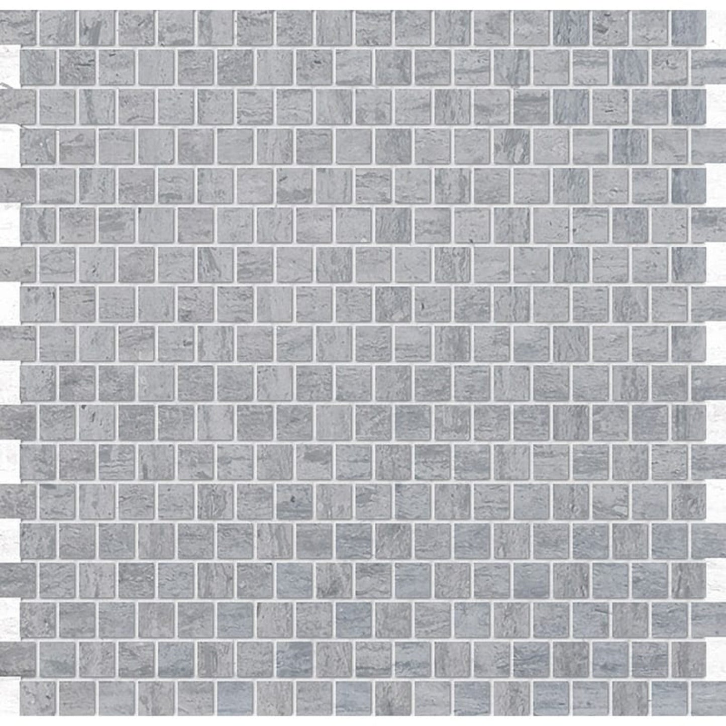 Alpha Blue Honed 12"x12" Offset 5/8"x5/8" Marble Mosaic