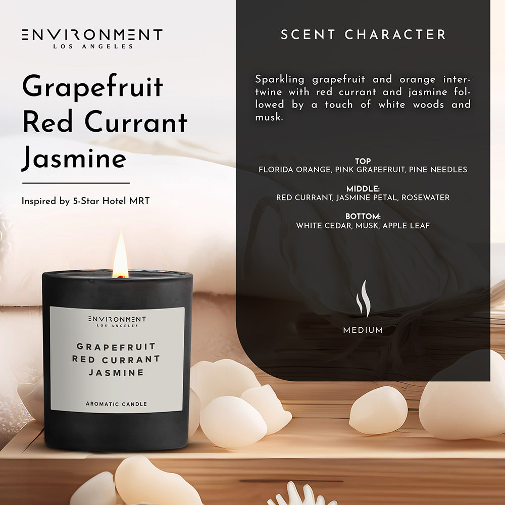 8oz Grapefruit | Red Currant | Jasmine Candle with Lid and Box (Inspired by Marriott Hotel®)