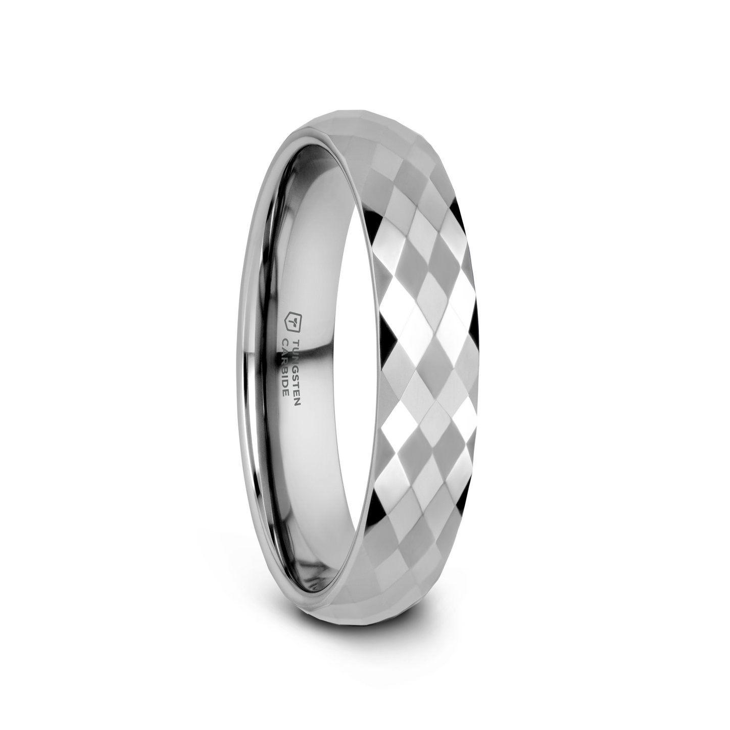 MILLENNIUM Tungsten Wedding Band with 288 Diamond Facets - 2mm - 10mm