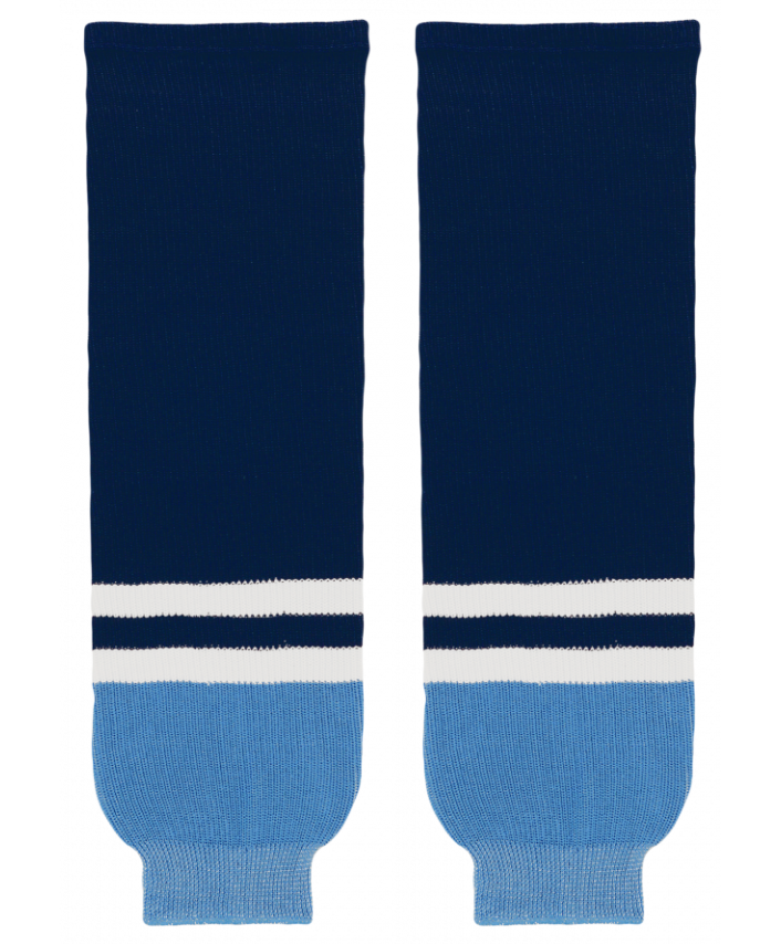 Modelline 1990s Florida Panthers Alternate Navy/Sky Blue Knit Ice Hockey Socks