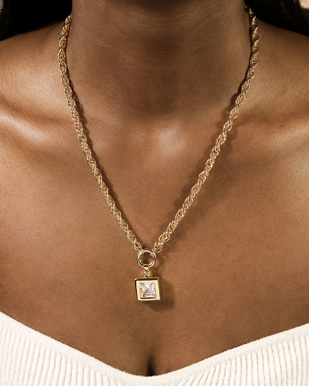 Bess CZ Statement Chain Necklace