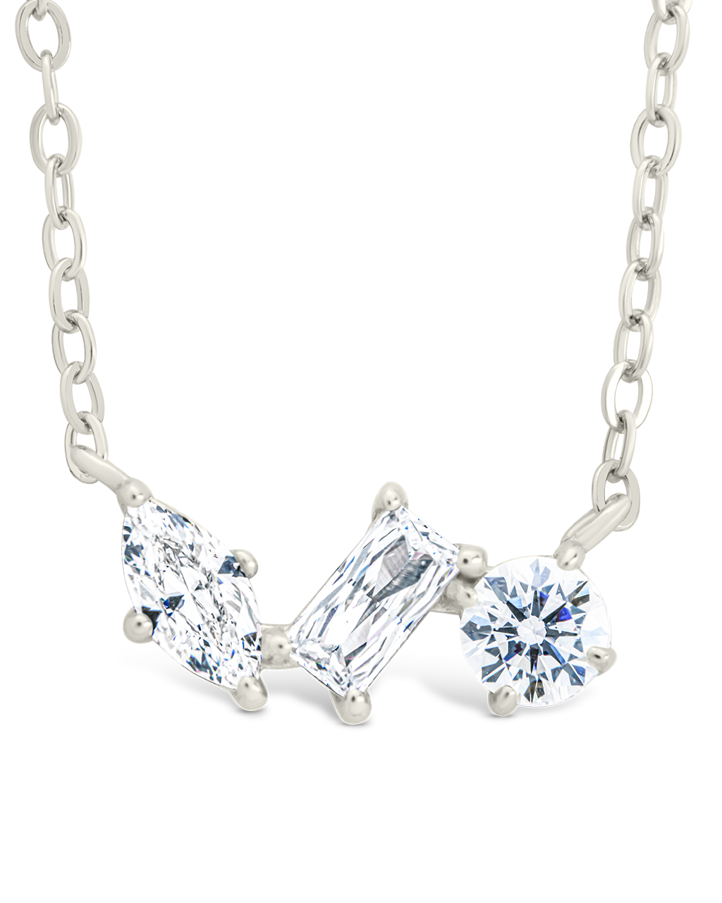 Sterling Silver Trio Cut Pendant