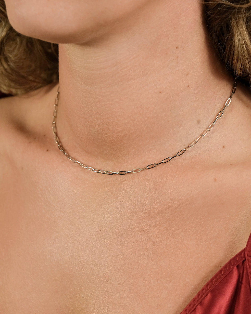 Sterling Silver Paperclip Chain Necklace