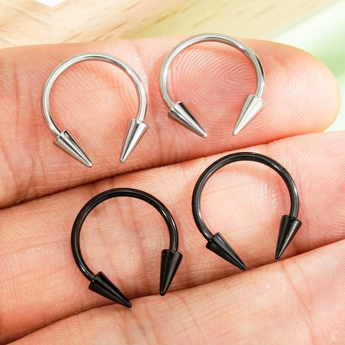 4PCS Spike Ends Septum Ring