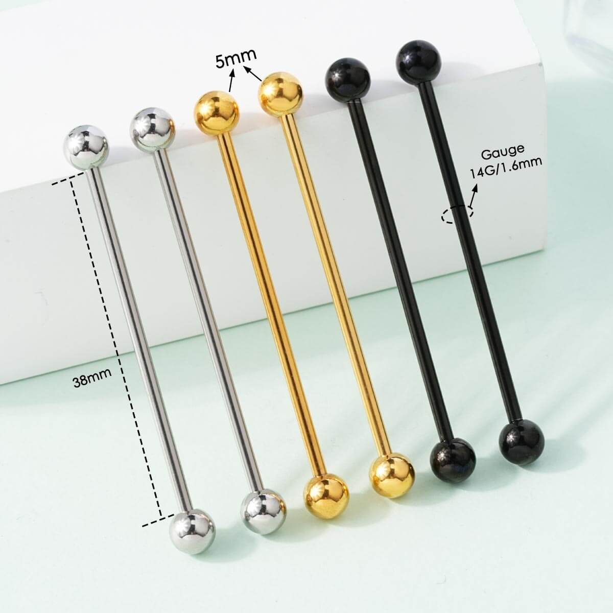 6PCS Balls Top Industrial Barbell Set