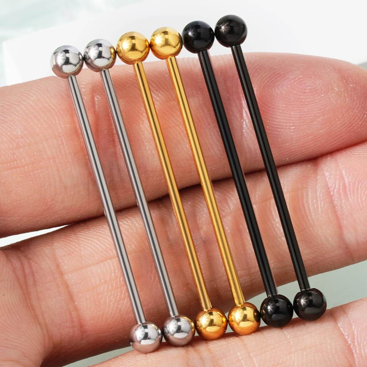 6PCS Balls Top Industrial Barbell Set