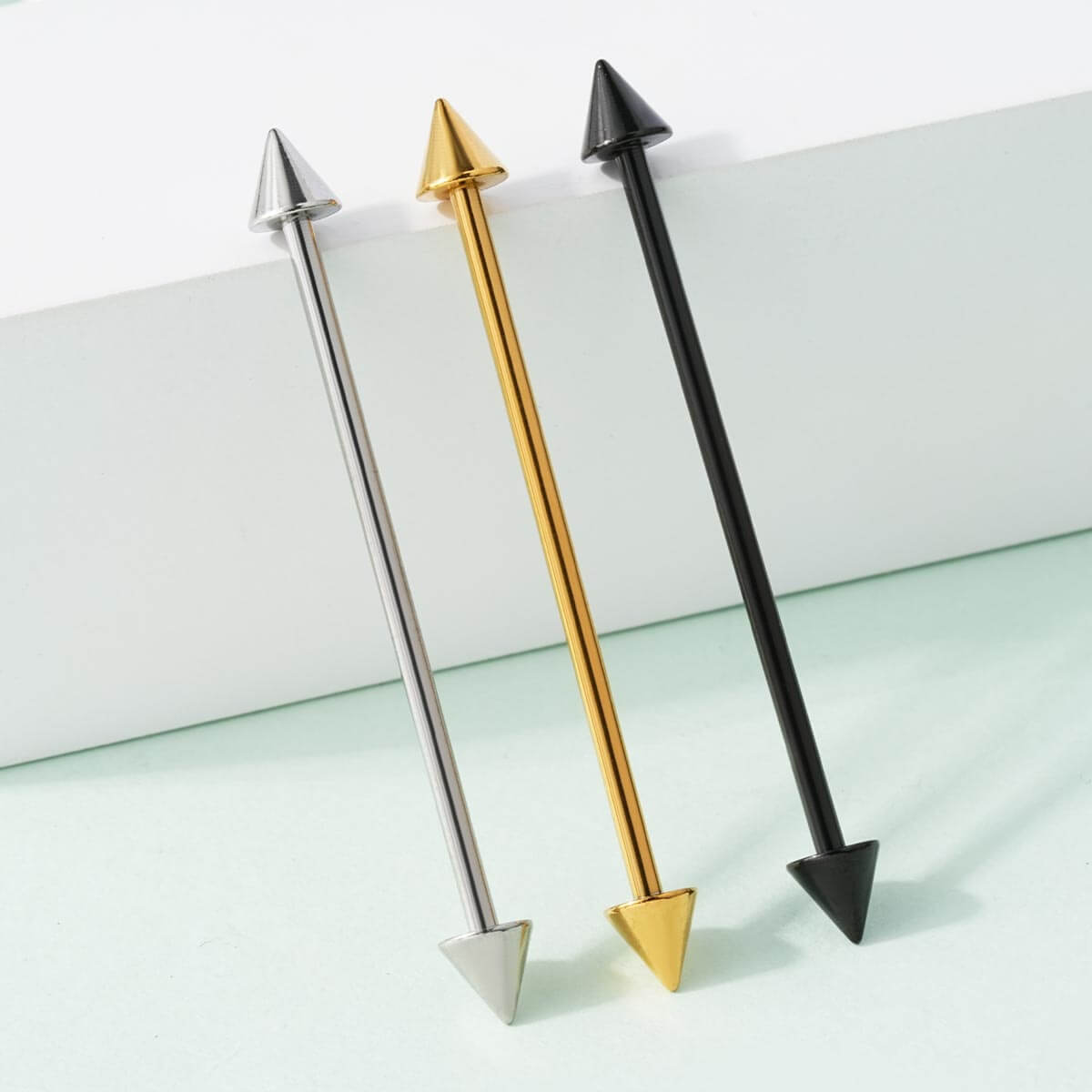 6PCS Spike Industrial Barbell Set