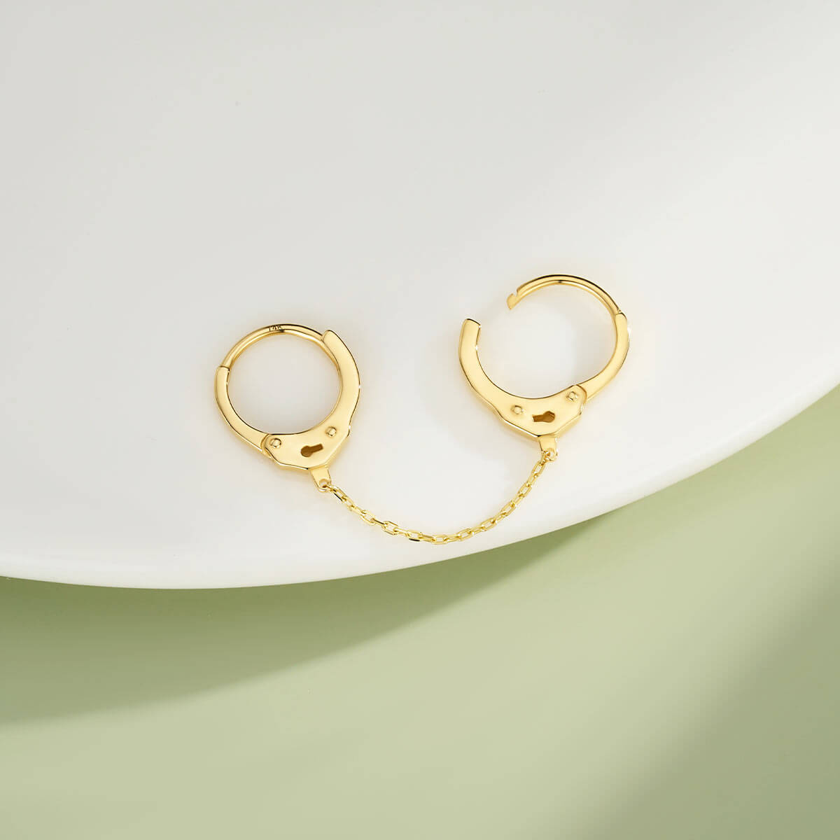 14K Gold Handcuffs Cartilage Earring