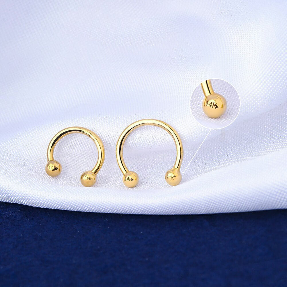 14K Gold Classic Horseshoe Septum Ring