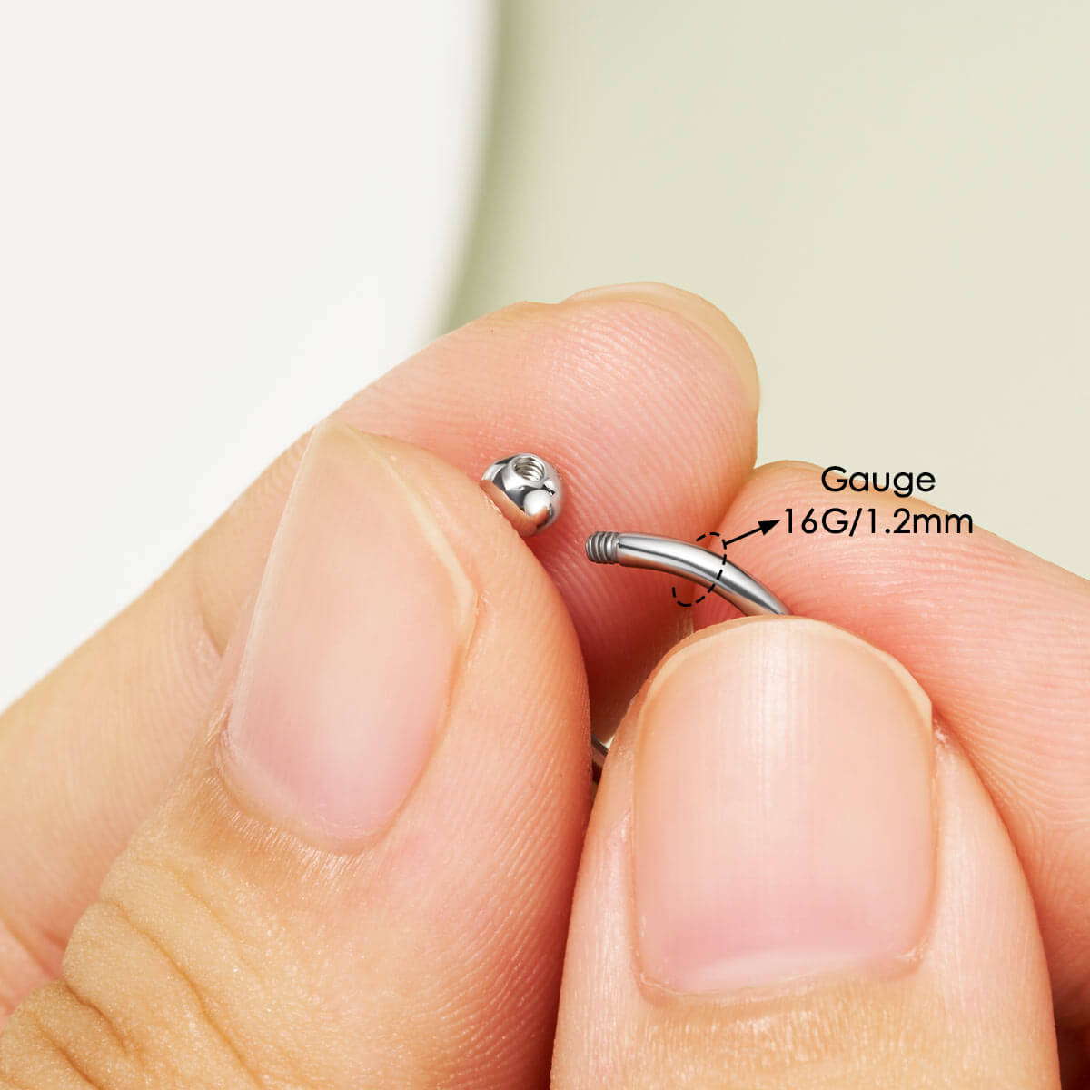 14K White Gold Replacement Ball