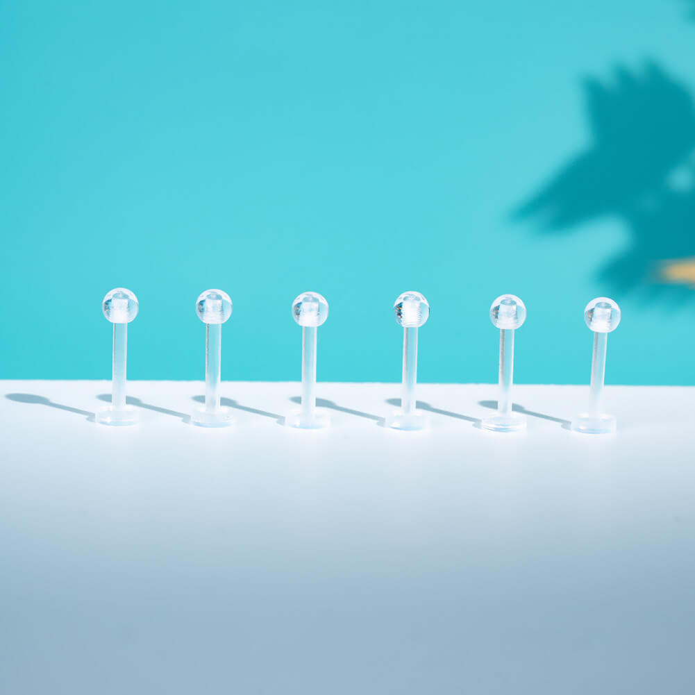 6PCS Acrylic Labret Retainers Set