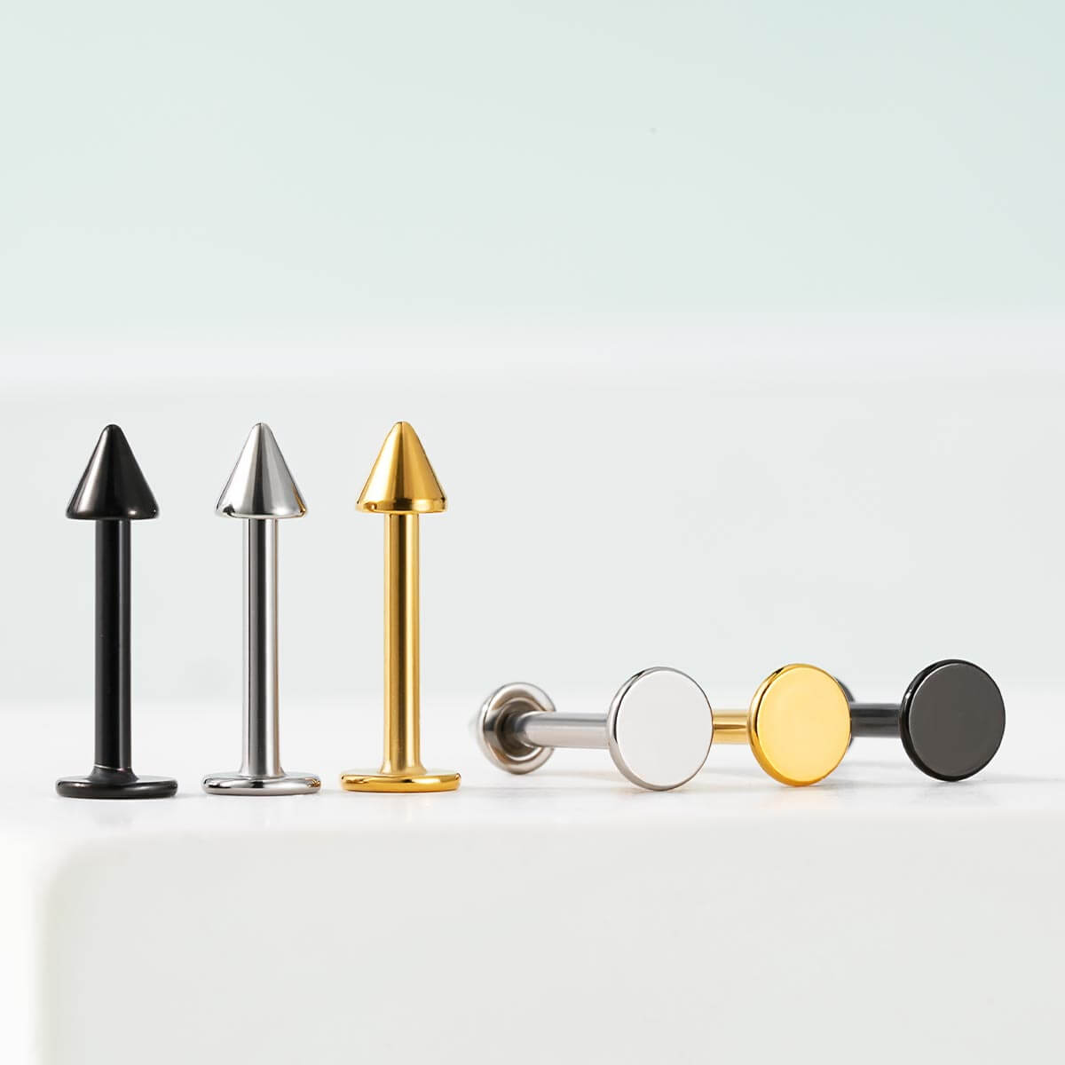 6PCS Spike Top Labret Stud Set