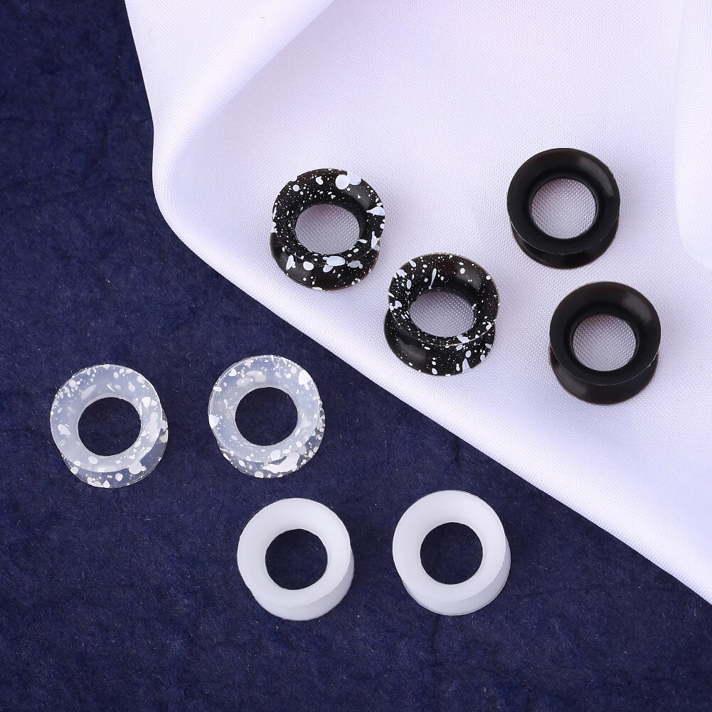 8PCS 8-12mm Silicone Ear Plugs Tunnels