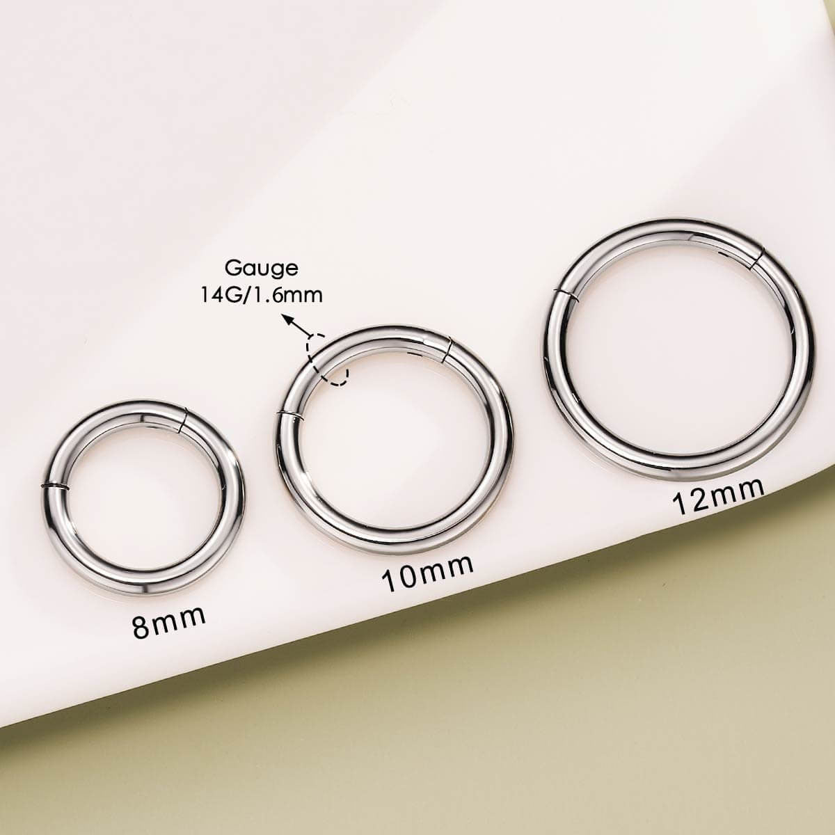 14G Hinged Segment Titanium Septum Ring