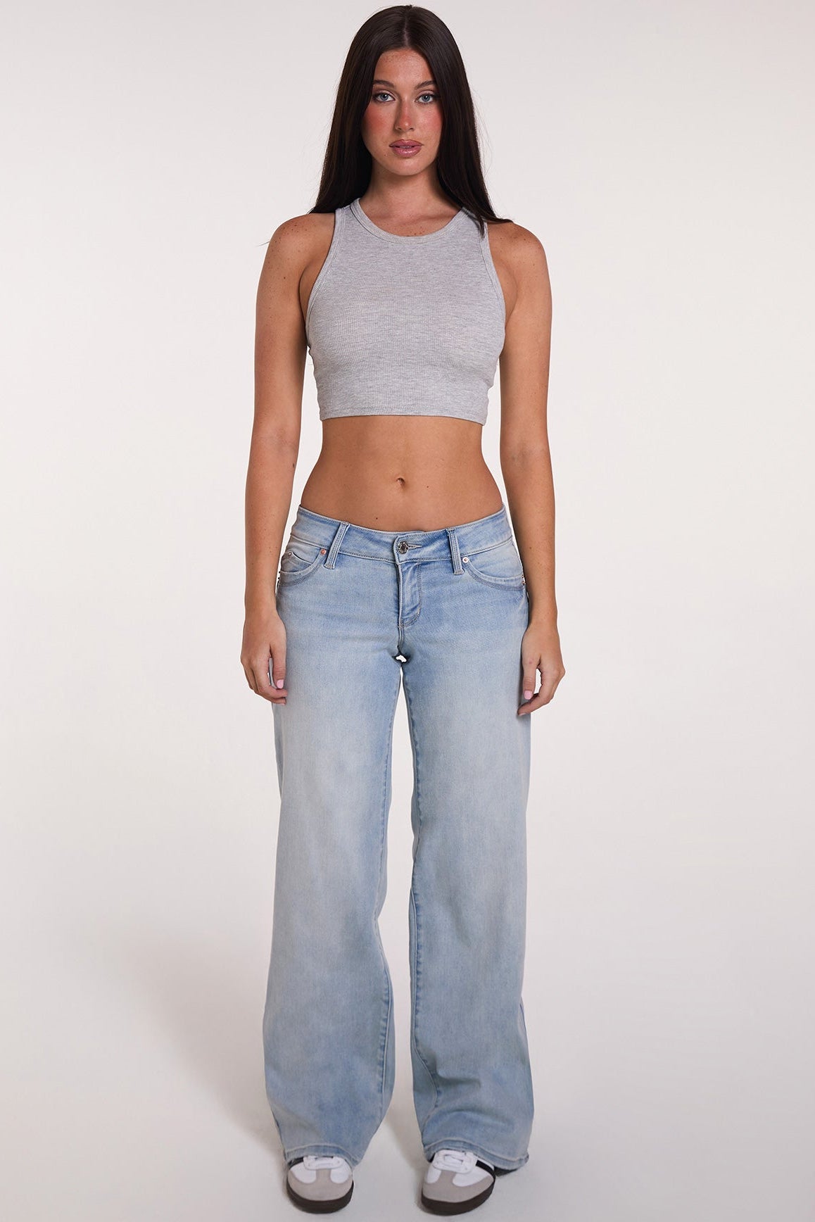 Women's Luxe Low Rise WannaBettaButt Wide Leg Jeans