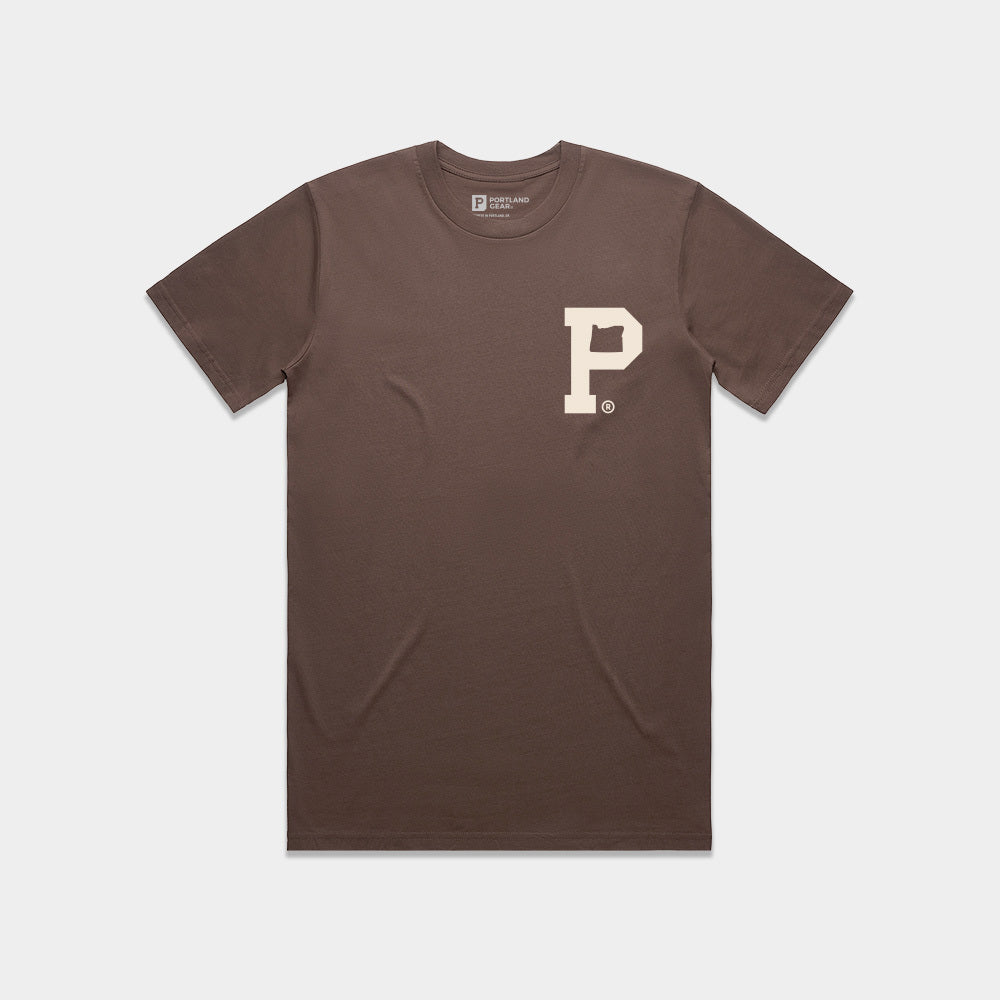 Soft-Blend "P" Tee - Espresso