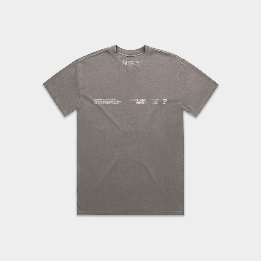 Women's HeavyKnit Slogan Tee - Dark Grey