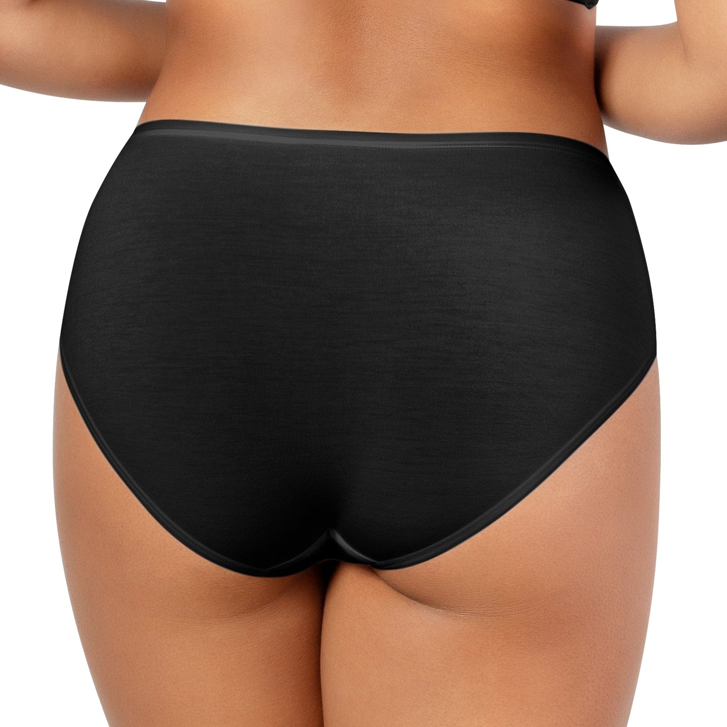 PARFAIT Cozy Brief PP5032 Cotton Like Fabric Full Coverage  - Black