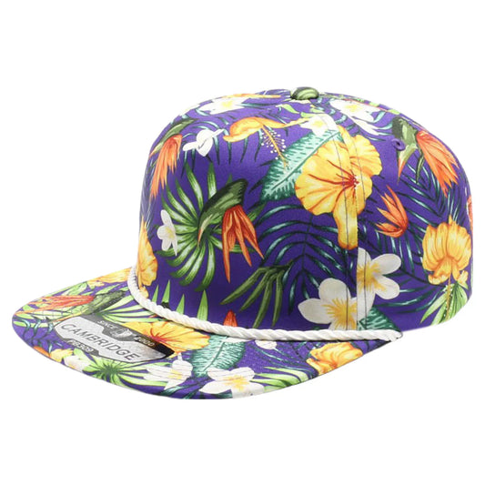 Hawaii Floral Rope Hat in assorted colors - CLEARANCE / FINAL SALES