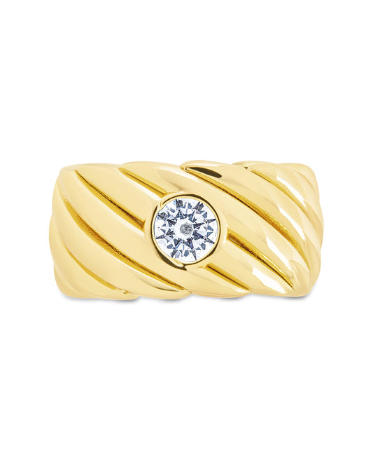 Blythe Woven CZ Ring