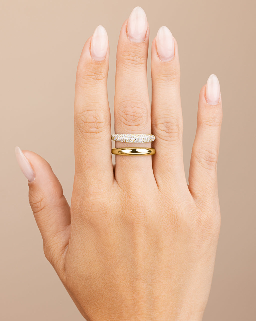 Sterling Silver Maisey CZ Studded Open Ring