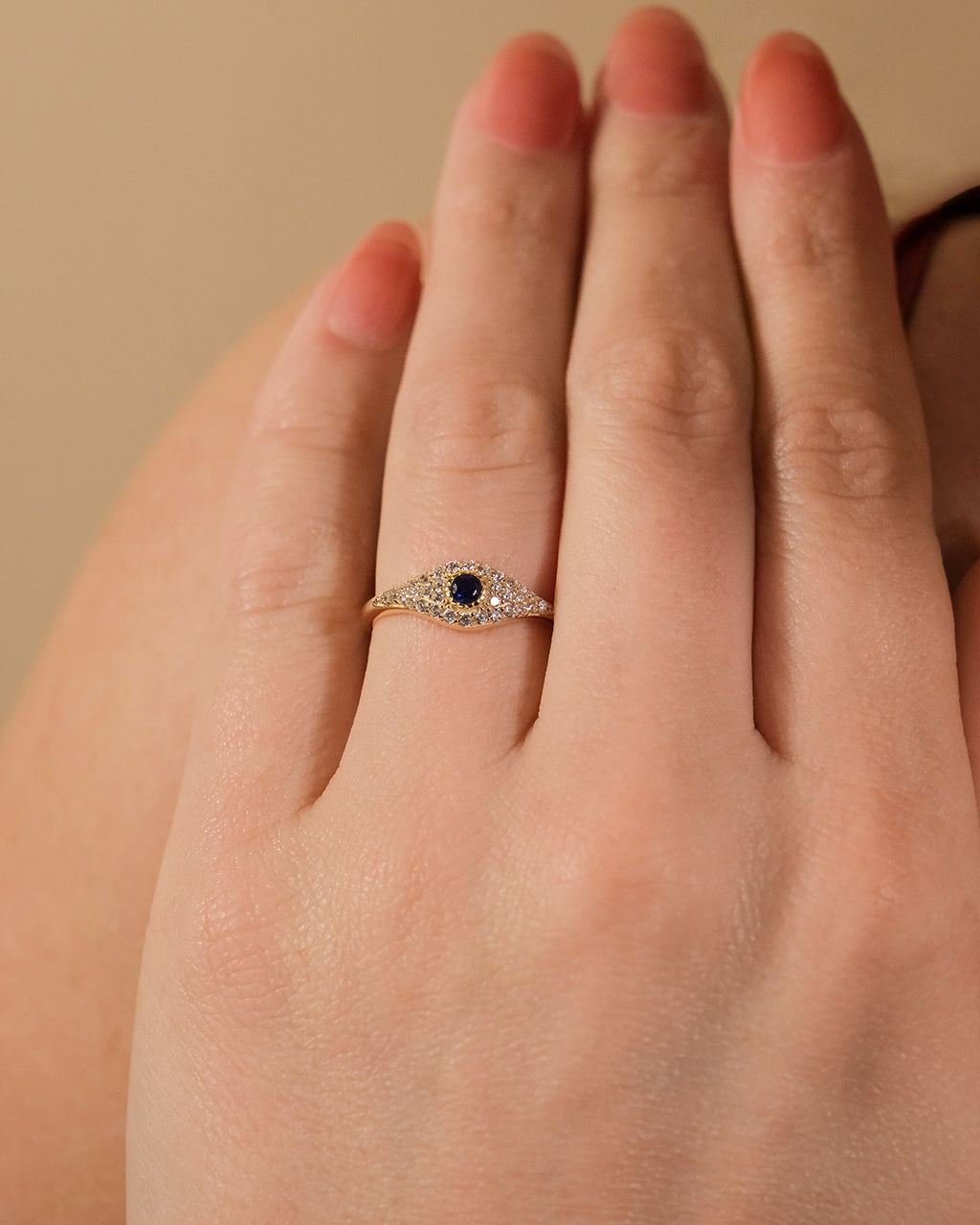 Sterling Silver Mozzie Evil Eye Ring