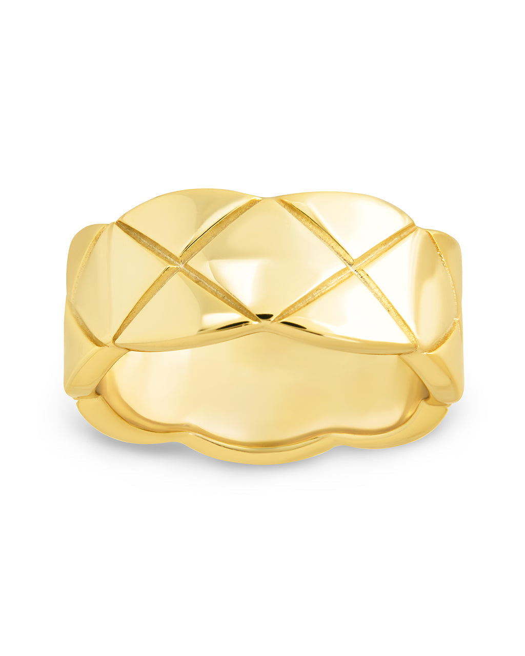 Sterling Silver Audrey Quilted Textured Ring