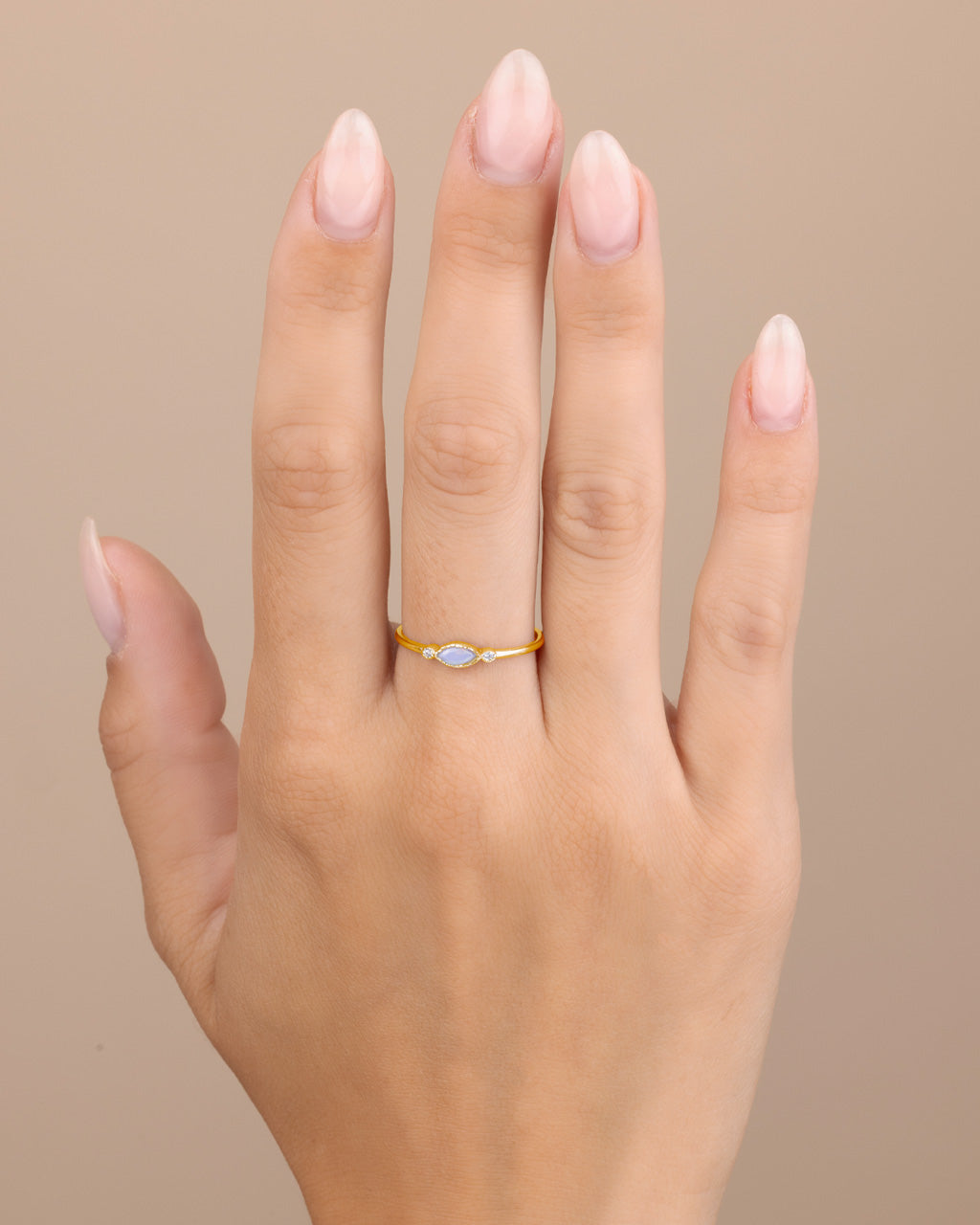 Sterling Silver Karina CZ Mother of Pearl Ring