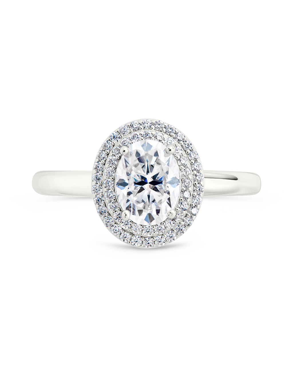 Sterling Silver Farrah CZ Engagement Ring